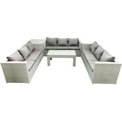 Fimous - Rattan Garden Set - 9 Seater - Garden furniture set Fimous - Rattan Garden Set - 9 Seater - Garden furniture set