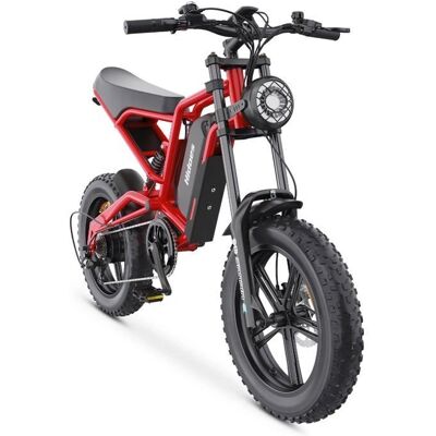 Hidoes HD-B6 Vélo Électrique - Moteur 1200W, 48V15.6AH, 20 Pouces Rouge - Publicité Hidoes HD-B6 Vélo Électrique - Moteur 1200W, 48V15.6AH, 20 Pouces Rouge - Publicité