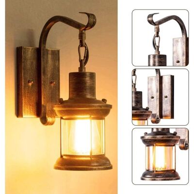 Senderpick - Vintage Industrial Glass E27 Wood - Glas Senderpick - Vintage Industrial Glass E27 Wood - Glas