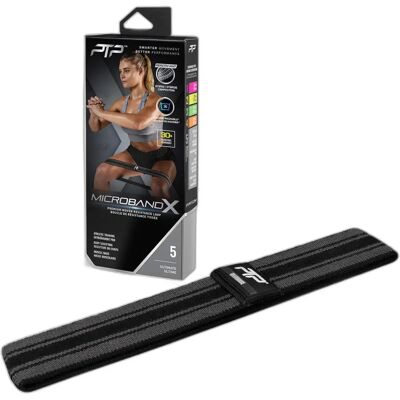 PTP Microband X 2.0 Widerstandsband - Unisex - Schwarz/Silber PTP Microband X 2.0 Widerstandsband - Unisex - Schwarz/Silber