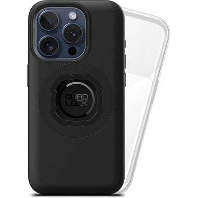 Quad Lock vattentätt TPU-skydd för iPhone 15 - Svart Quad Lock vattentätt TPU-skydd för iPhone 15 - Svart