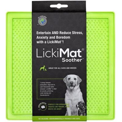 LickiMat Classic Soother - Dog Lick Mat Green 20cm - Calming Treat Puzzle LickiMat Classic Soother - Dog Lick Mat Green 20cm - Calming Treat Puzzle