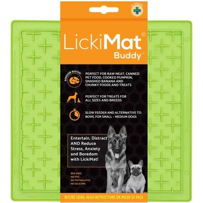 LickiMat Buddy Leckmatte - Hundeleckerlis, Grün, 20cm x 20cm LickiMat Buddy Leckmatte - Hundeleckerlis, Grün, 20cm x 20cm