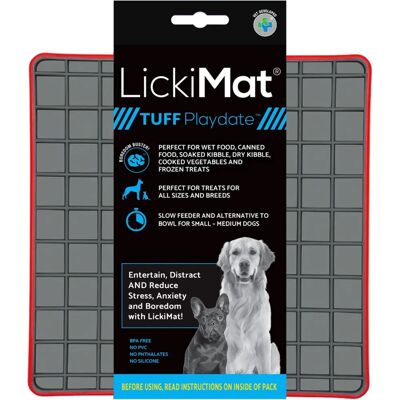 LickiMat Playdate Tuff Treat Mat - Treat Mat for Dogs and Cats LickiMat Playdate Tuff Treat Mat - Treat Mat for Dogs and Cats
