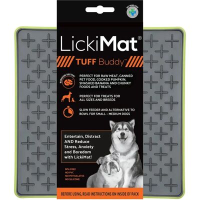 Lickimat - Bol pour chiens Buddy Tuff Vert - Réduction du stress - Publicité Lickimat - Bol pour chiens Buddy Tuff Vert - Réduction du stress - Publicité