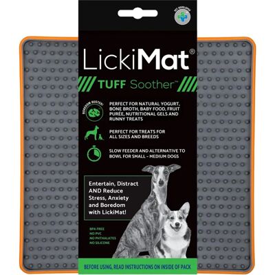 LickiMat Tuff Soother Tapis pour chiens - Orange 20cm - Publicité LickiMat Tuff Soother Tapis pour chiens - Orange 20cm - Publicité