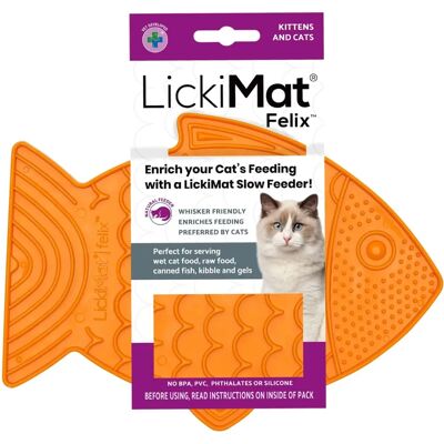 LickiMat Felix Katzenleckmatte - Orange LickiMat Felix Katzenleckmatte - Orange