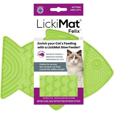 LickiMat Felix Tappetino per Cibo Verde per Gatti LickiMat Felix Tappetino per Cibo Verde per Gatti
