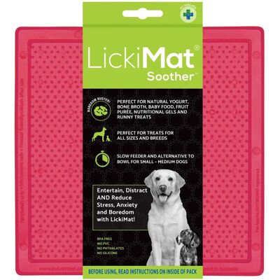 LickiMat Classique Matelas Apaisant pour Chiens Rose - Tapis 20x20cm - Publicité LickiMat Classique Matelas Apaisant pour Chiens Rose - Tapis 20x20cm - Publicité