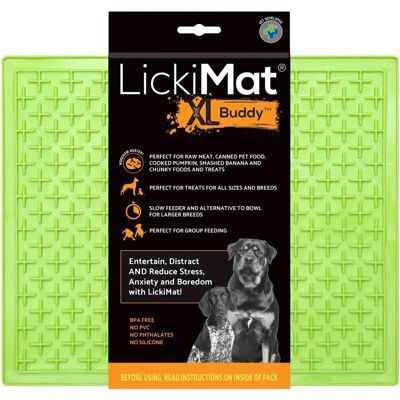 Lickimat Buddy XL Vert - Tapis pour animaux chiens et chats - Publicité Lickimat Buddy XL Vert - Tapis pour animaux chiens et chats - Publicité