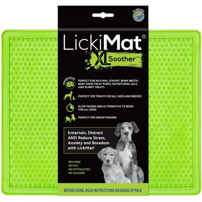 LickiMat Soother Grønn - Stor hundeskål 30,5x25,5 cm LickiMat Soother Grønn - Stor hundeskål 30,5x25,5 cm