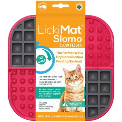 LickiMat Slomo Katzen Schleckmatte - Anti-Stress 20x20cm rot LickiMat Slomo Katzen Schleckmatte - Anti-Stress 20x20cm rot