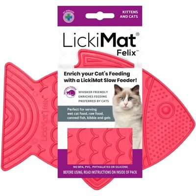 LickiMat Felix Rosa - Slømmematte for Katt & Hund LickiMat Felix Rosa - Slømmematte for Katt & Hund