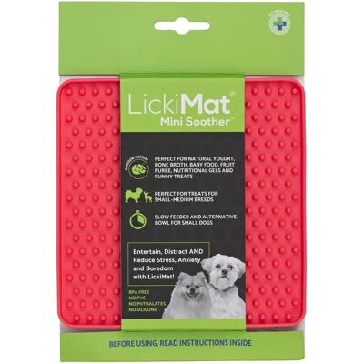 LickiMat Soother Pink Mini Dog Feeder Mat - Dog feeder mat LickiMat Soother Pink Mini Dog Feeder Mat - Dog feeder mat