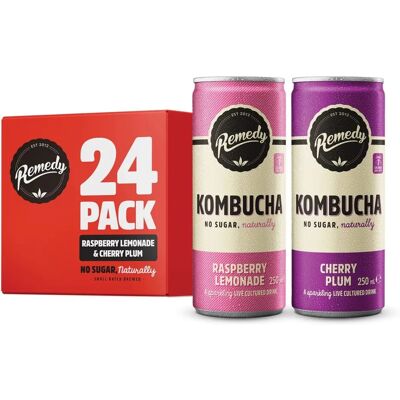 Remedy Kombucha Tea - Raspberry Lemonade & Cherry Plum Remedy Kombucha Tea - Raspberry Lemonade & Cherry Plum