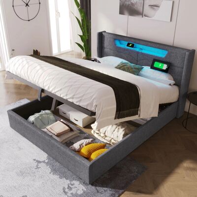 REDOM - Letto imbottito - LED - USB-C - Bed REDOM - Letto imbottito - LED - USB-C - Bed