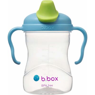 Pahar de antrenament B. box - 240 ml, Albastru, Ergonomic, Fără scurgeri Pahar de antrenament B. box - 240 ml, Albastru, Ergonomic, Fără scurgeri