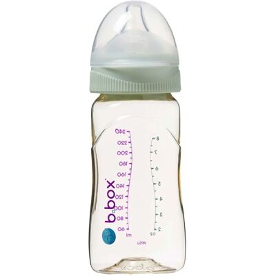 b.box Butelka dla niemowląt 240ml Szałwia - Antykolkowa, PPSU medyczne b.box Butelka dla niemowląt 240ml Szałwia - Antykolkowa, PPSU medyczne