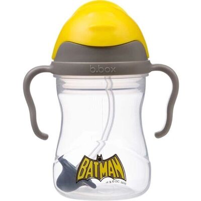 b.box Batman Kubek z rurką - 240ml, Silikonowa słomka b.box Batman Kubek z rurką - 240ml, Silikonowa słomka