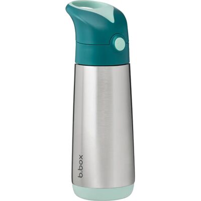 B. BOX Smaragdgroen Dubbelwandige Thermosfles 500ml met Rietje B. BOX Smaragdgroen Dubbelwandige Thermosfles 500ml met Rietje