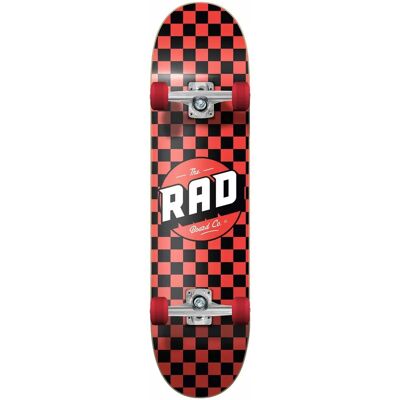 RAD Checkers Skateboard - Komplett, 7.75" Rot - Skateboard RAD Checkers Skateboard - Komplett, 7.75" Rot - Skateboard