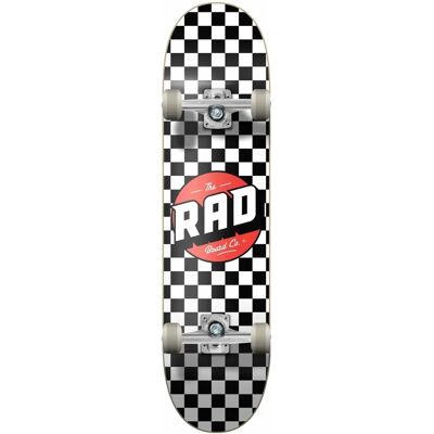 RAD Skateboards RAD Checkers Skateboard - 7.5" Nero - Skateboard RAD Skateboards RAD Checkers Skateboard - 7.5" Nero - Skateboard