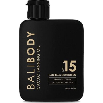 Bali Body Cacao Sonnenöl SPF 15 - Hydratisierend, Natürliche, Sonnenschutz Bali Body Cacao Sonnenöl SPF 15 - Hydratisierend, Natürliche, Sonnenschutz
