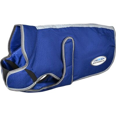 WeatherBeeta ComFiTec Premier Free Deluxe Parka Dog Coat - Medium, Dark Blue/Grey/White WeatherBeeta ComFiTec Premier Free Deluxe Parka Dog Coat - Medium, Dark Blue/Grey/White