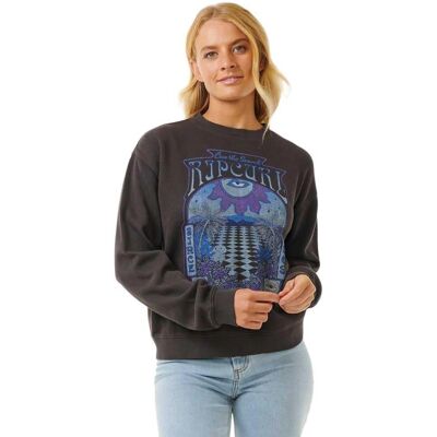 Felpa Rip Curl Slow Down - Vestibilità rilassata, Lavata, Grande stampa Felpa Rip Curl Slow Down - Vestibilità rilassata, Lavata, Grande stampa