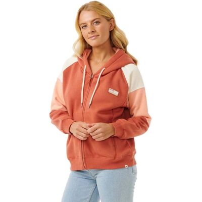 Rip Curl GALICIA FULL ZIP FLEECE - Γυναικεία πορτοκαλί φούτερ Rip Curl GALICIA FULL ZIP FLEECE - Γυναικεία πορτοκαλί φούτερ