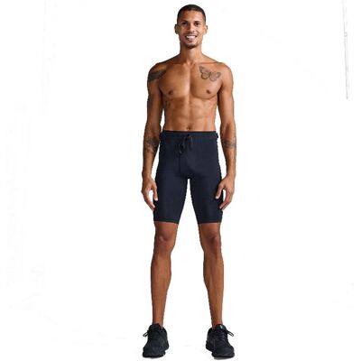 2XU - Aero Mesh Comp Shorts - Svart/Sølv Reflektiv - M 2XU - Aero Mesh Comp Shorts - Svart/Sølv Reflektiv - M