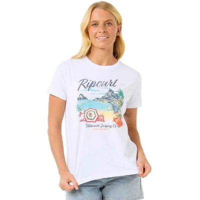 Rip Curl Biały Crystal Standard T-shirt - T-shirt Rip Curl Biały Crystal Standard T-shirt - T-shirt