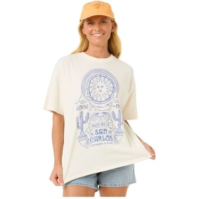 Rip Curl San Carlos Heritage Bone T-shirt - T-shirt Rip Curl San Carlos Heritage Bone T-shirt - T-shirt