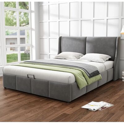 WISHDOR - Letto contenitore 160x200 cm - Gris - Bed WISHDOR - Letto contenitore 160x200 cm - Gris - Bed
