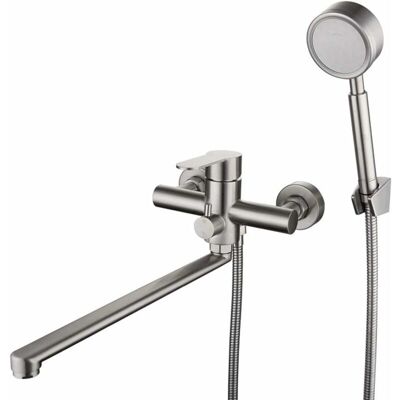 GOTRAYS - Bath Shower Set - Brushed stainless steel - 1.5 m hose - Bathroom faucet GOTRAYS - Bath Shower Set - Brushed stainless steel - 1.5 m hose - Bathroom faucet