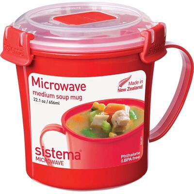Červený systém Klip It na mikrovl. polévkovou misku - 656ml - Mikrovlnné nádobí Červený systém Klip It na mikrovl. polévkovou misku - 656ml - Mikrovlnné nádobí