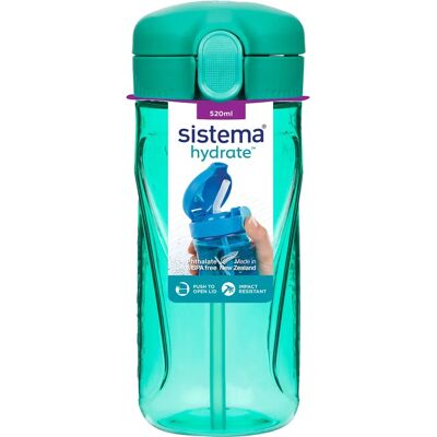 Bouteille d'eau Quick Flip Sistema 520ml, couleurs variées Bouteille d'eau Quick Flip Sistema 520ml, couleurs variées