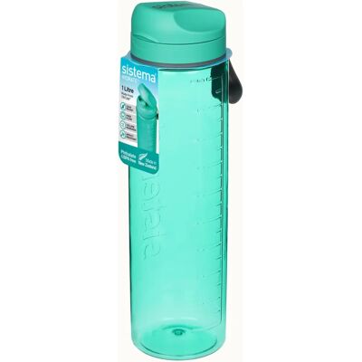 Bouteille d'eau Tritan Active avec couvercle à clapet - 1L - Couleurs variées - Publicité Bouteille d'eau Tritan Active avec couvercle à clapet - 1L - Couleurs variées - Publicité