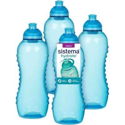 Sistema Twist 'n' Sip Squeeze Wasserflasche - Auslaufsichere Sportflasche Sistema Twist 'n' Sip Squeeze Wasserflasche - Auslaufsichere Sportflasche