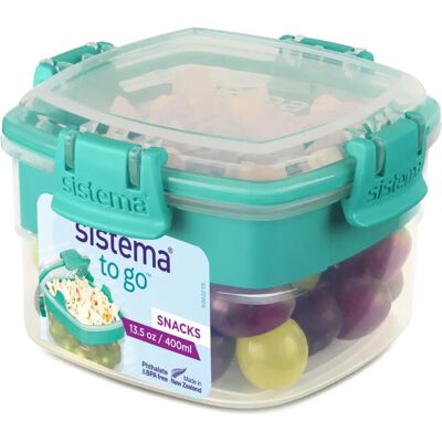 Sistema Mintgrønn Snack To Go - Matoppbevaringsboks Sistema Mintgrønn Snack To Go - Matoppbevaringsboks