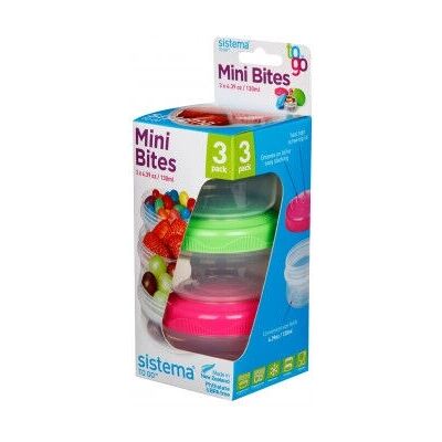 Sistema Mini Bites To Go Behälter Set aus 3 - Aufbewahrungsbehälter Sistema Mini Bites To Go Behälter Set aus 3 - Aufbewahrungsbehälter
