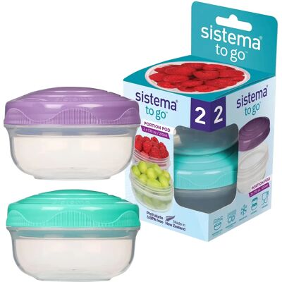 Sistema PortiPod Food Storage Containers - Small Snack Pots - BPA Free Sistema PortiPod Food Storage Containers - Small Snack Pots - BPA Free