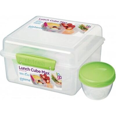 Contenant Repas Sistema Cube Max - 2L Couleurs Assorties Contenant Repas Sistema Cube Max - 2L Couleurs Assorties
