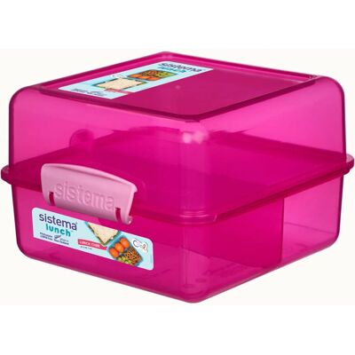 Sistema 31735 Pink Lebensmittelbehälter - Rechteckig, 1,4L Sistema 31735 Pink Lebensmittelbehälter - Rechteckig, 1,4L