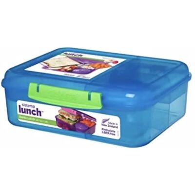 Sistema Boîte à lunch 1,65L sans BPA avec pot de yaourt Sistema Boîte à lunch 1,65L sans BPA avec pot de yaourt