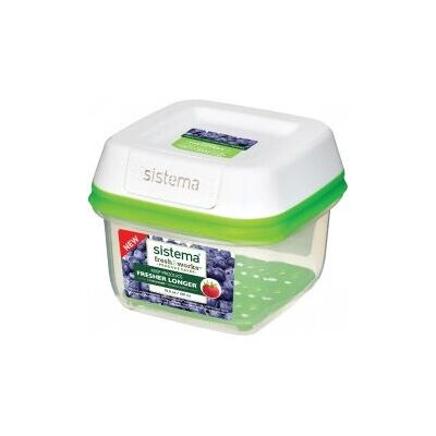 Contenitore Quadrato FreshWorks Sistema 0,591 L Verde - Contenitore per alimenti Contenitore Quadrato FreshWorks Sistema 0,591 L Verde - Contenitore per alimenti