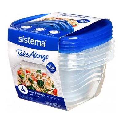 Sistema TakeAlongs 1,2 L Vorratsdose - Rechteckig, Blau Sistema TakeAlongs 1,2 L Vorratsdose - Rechteckig, Blau