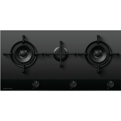 Fisher & Paykel CG903DLPGB4 Series 9 90cm 3 Burner LPG Gas Hob - BLACK Fisher & Paykel CG903DLPGB4 Series 9 90cm 3 Burner LPG Gas Hob - BLACK