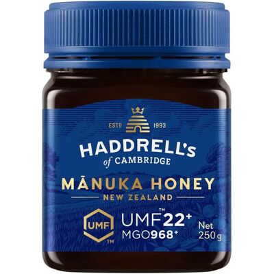 Haddrell's de Cambridge Miel de Manuka UMF 22+ - Miel - Publicité Haddrell's de Cambridge Miel de Manuka UMF 22+ - Miel - Publicité