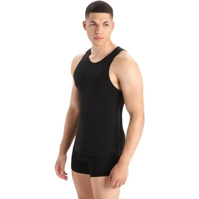 Icebreaker Anatomica Tank Zwart/Monsoon - Tanktop Icebreaker Anatomica Tank Zwart/Monsoon - Tanktop